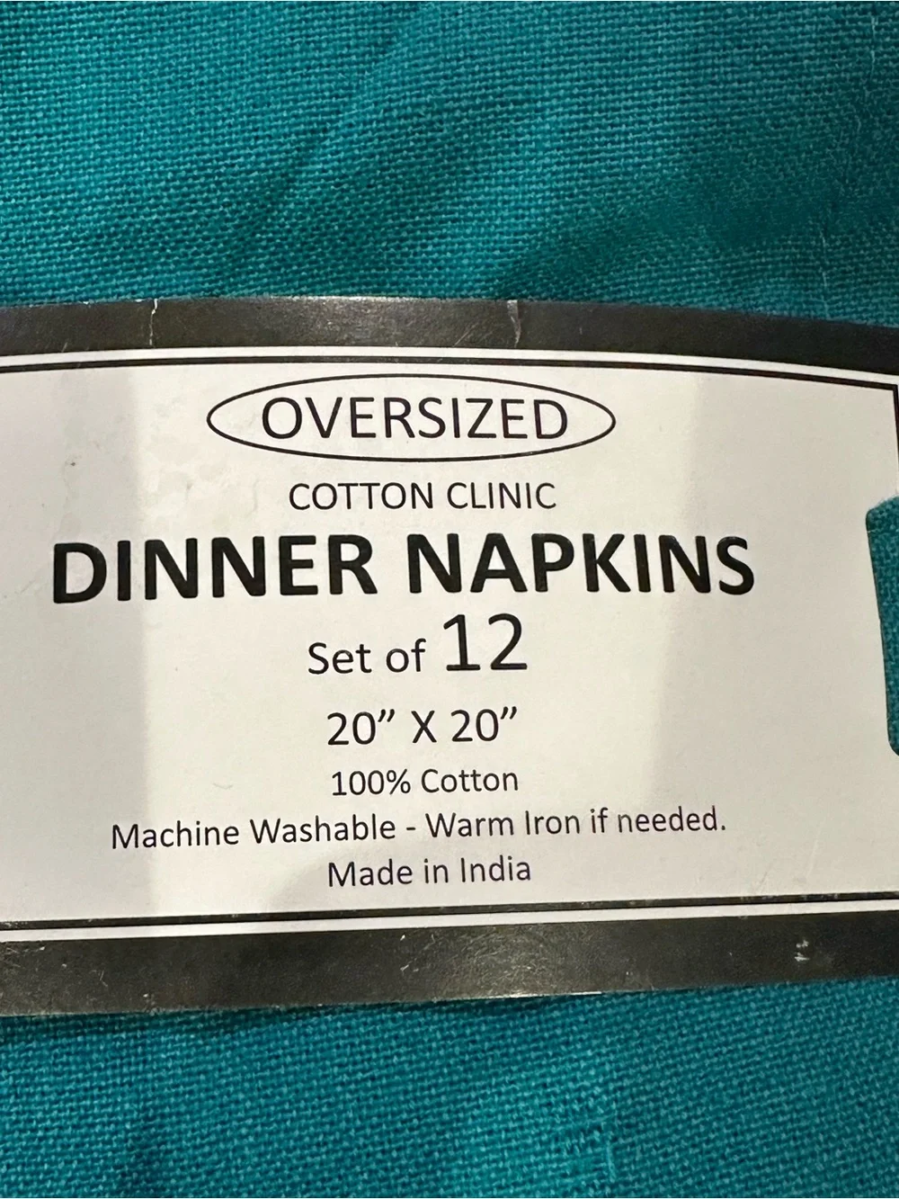 Oversized Cotton Dinner Napkins - Set of 12